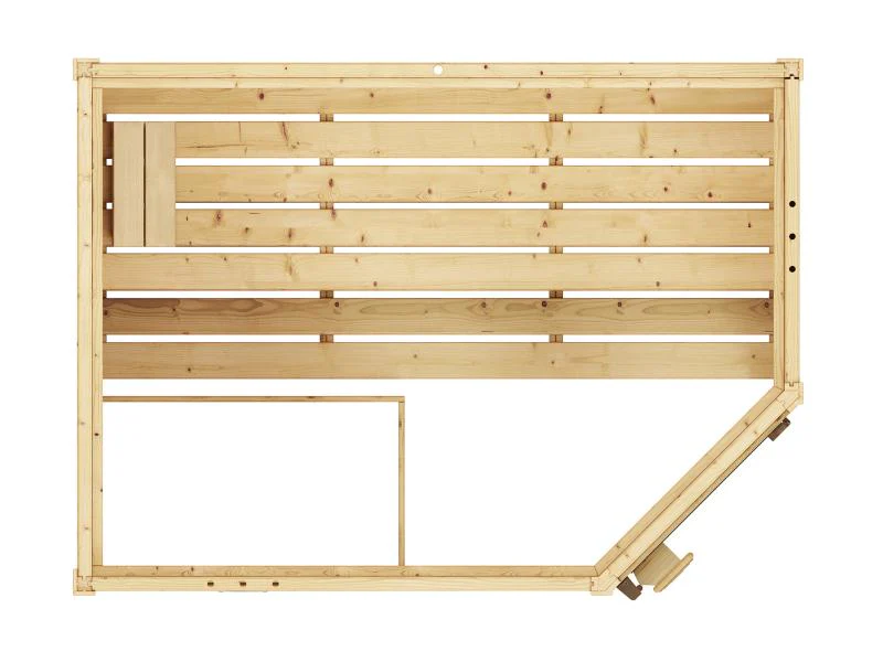 Weka Massivholzsauna Valida Eck 1 GTF, inkl. 4,5 kW Ofen digitale Steuerung (OS), mit Ganzglastür un - Image 6