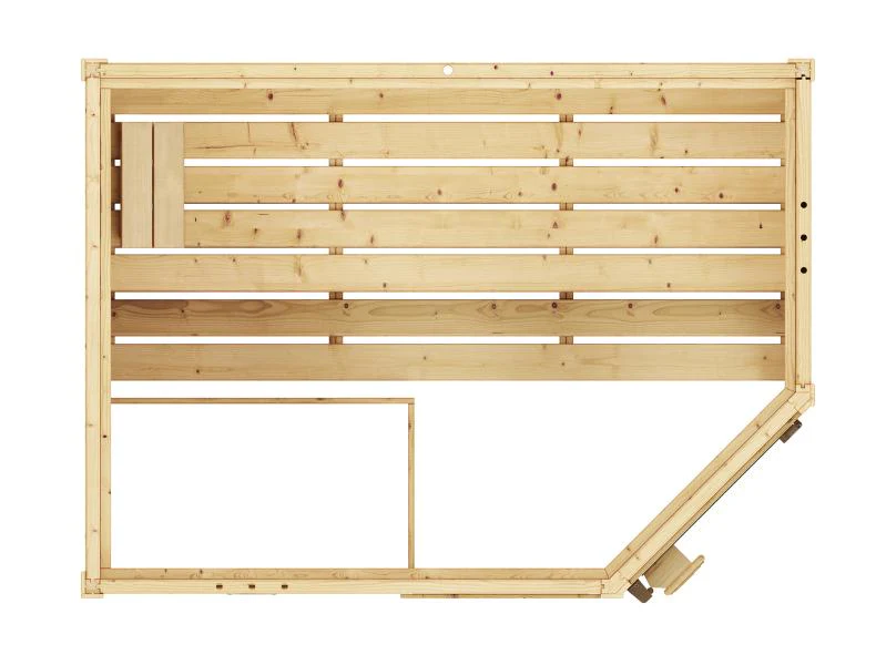Weka Massivholzsauna Valida Eck 1 GTF, inkl. 7,5 kW Ofen digitale Steuerung (OS), mit Ganzglastür un - Image 6