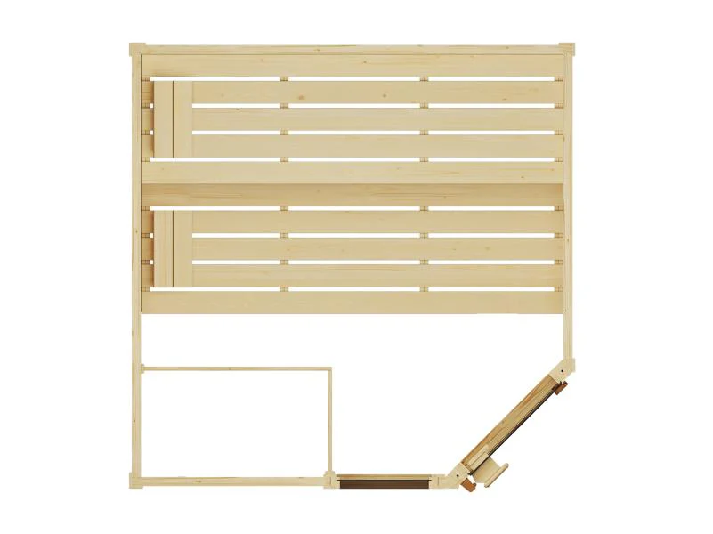 Weka Massivholzsauna Valida Eck 2 GTF, inkl. 7,5 kW Ofen mit digitaler Steuerung (OS), Ganzglastür u - Image 6
