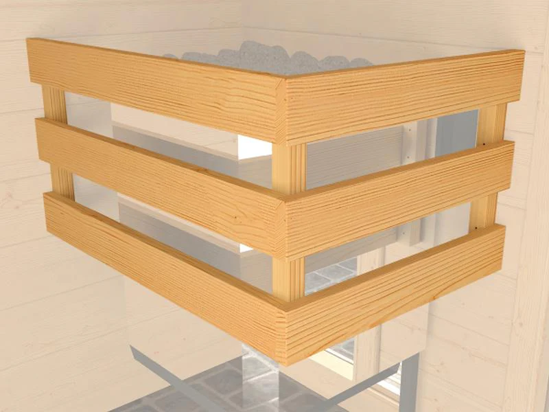 Weka Massivholzsauna Valida Eck 2 GTF, inkl. 7,5 kW Ofen mit digitaler Steuerung (OS), Ganzglastür u - Image 7