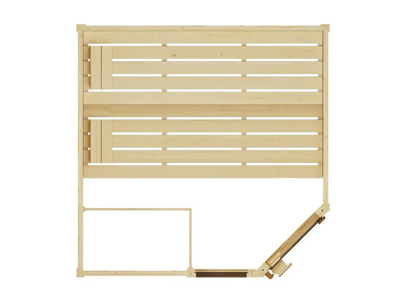 Weka Massivholzsauna Valida Eck 2 GTF, inkl. 9 kW Ofen Kompakt integr. Steuerung, Ganzglastür und Fe - Image 6