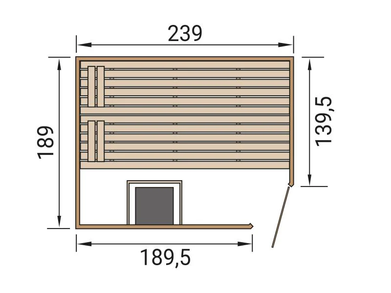 Weka Massivholzsauna Valida Eck 3 GT, inkl. 7,5 kW Bioofen mit digitaler Steuerung (BioS), Ganzglast - Image 3