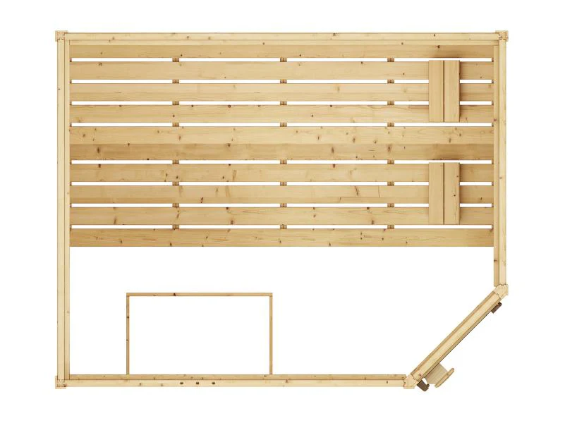 Weka Massivholzsauna Valida Eck 3 GT, inkl. 7,5 kW Bioofen mit digitaler Steuerung (BioS), Ganzglast - Image 8
