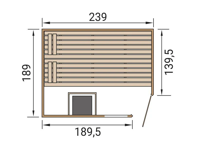 Weka Massivholzsauna Valida Eck 3 GTF, inkl. 7,5 kW Bioofen mit digitaler Steuerung (BioS), Ganzglas - Image 3