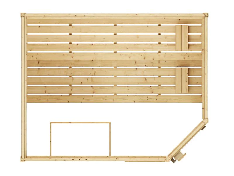 Weka Massivholzsauna Valida Eck 3 GTF, inkl. 7,5 kW Bioofen mit digitaler Steuerung (BioS), Ganzglas - Image 8