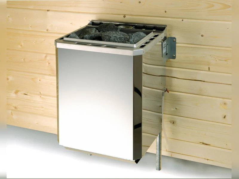 Weka Massivholzsauna Valida Eck 3 GTF, inkl. 9 kW Bioofen mit digitaler Steuerung (BioS), Ganzglastü - Image 4
