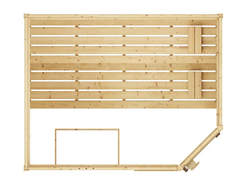 Weka Massivholzsauna Valida Eck 3 GTF, inkl. 9 kW Bioofen mit digitaler Steuerung (BioS), Ganzglastü - Image 8