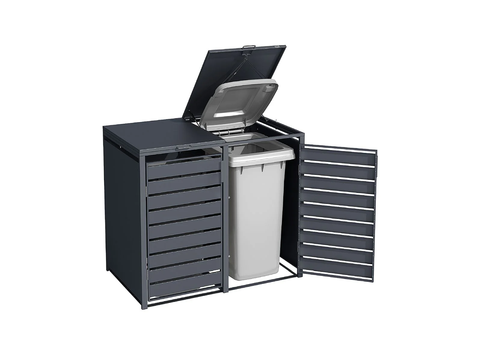 Weka Metall-Mülltonnenbox Gary 2er - Image 3