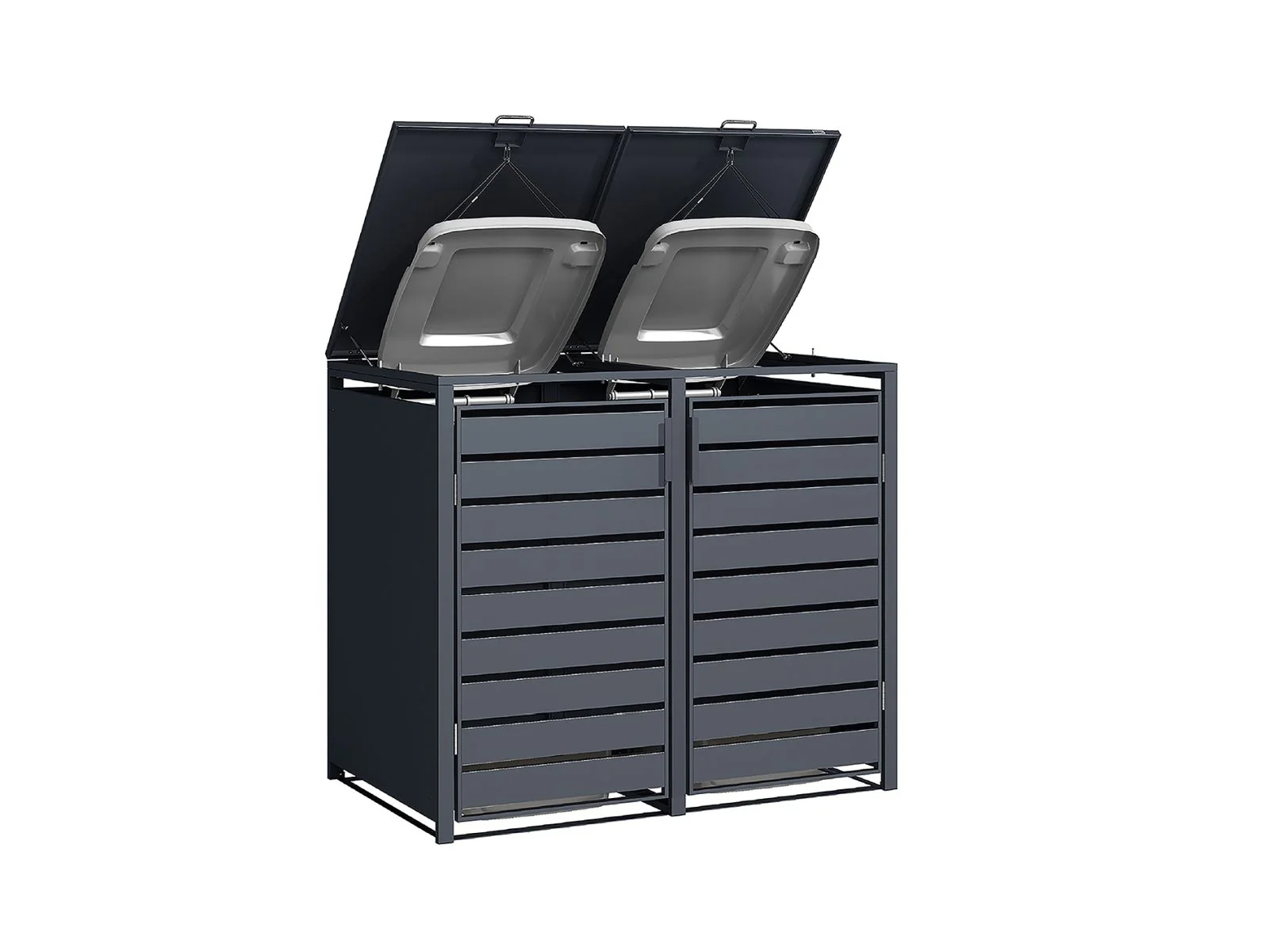 Weka Metall-Mülltonnenbox Gary 2er - Image 4