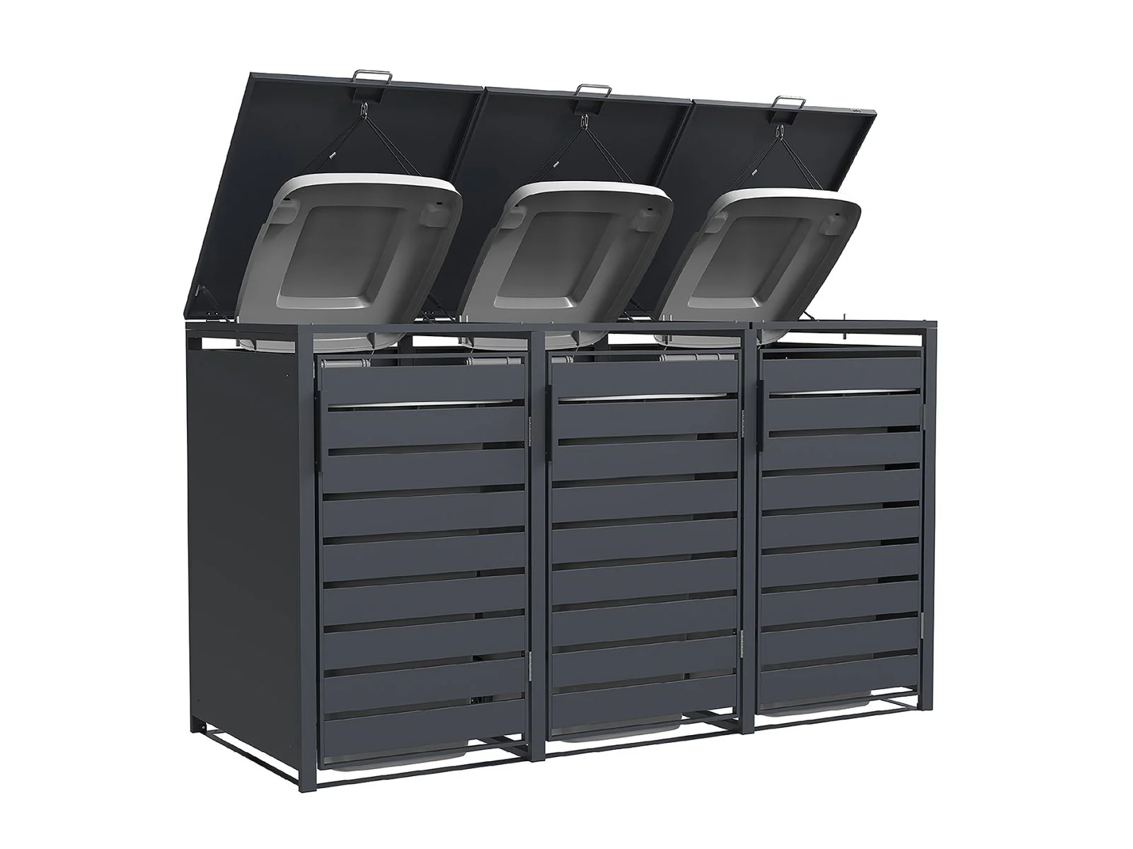 Weka Metall-Mülltonnenbox Gary 3er - Image 3