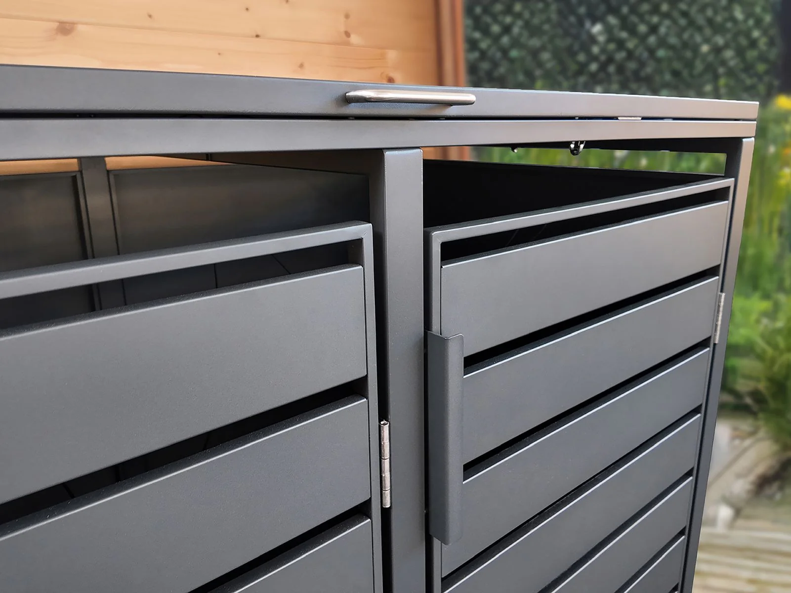 Weka Metall-Mülltonnenbox Gary 4er - Image 2