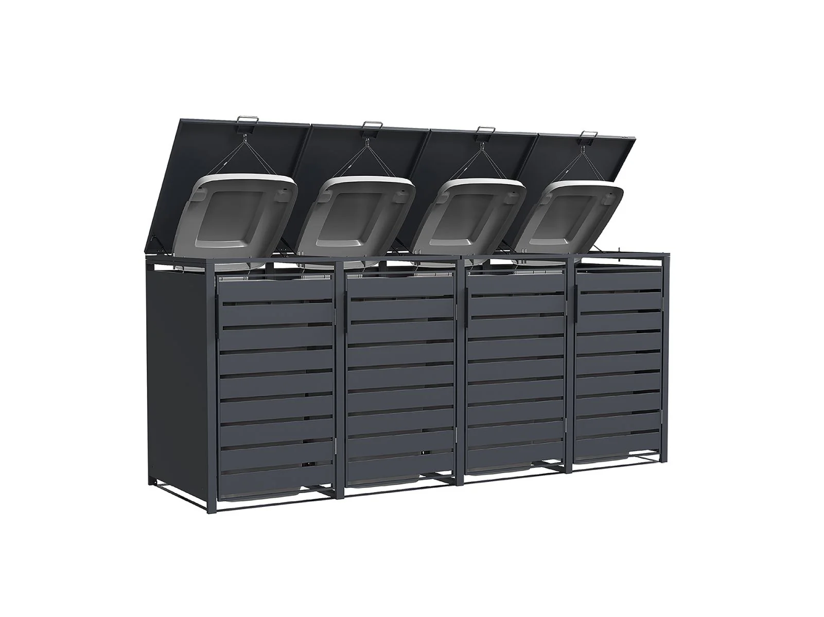 Weka Metall-Mülltonnenbox Gary 4er - Image 3
