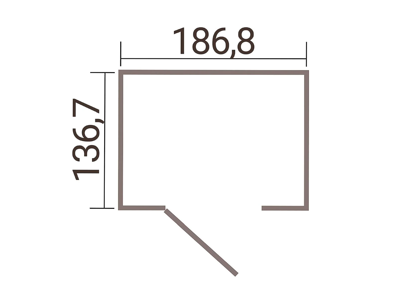 Weka Metallgerätehaus Gary 187 x 137 cm - grün - Image 2