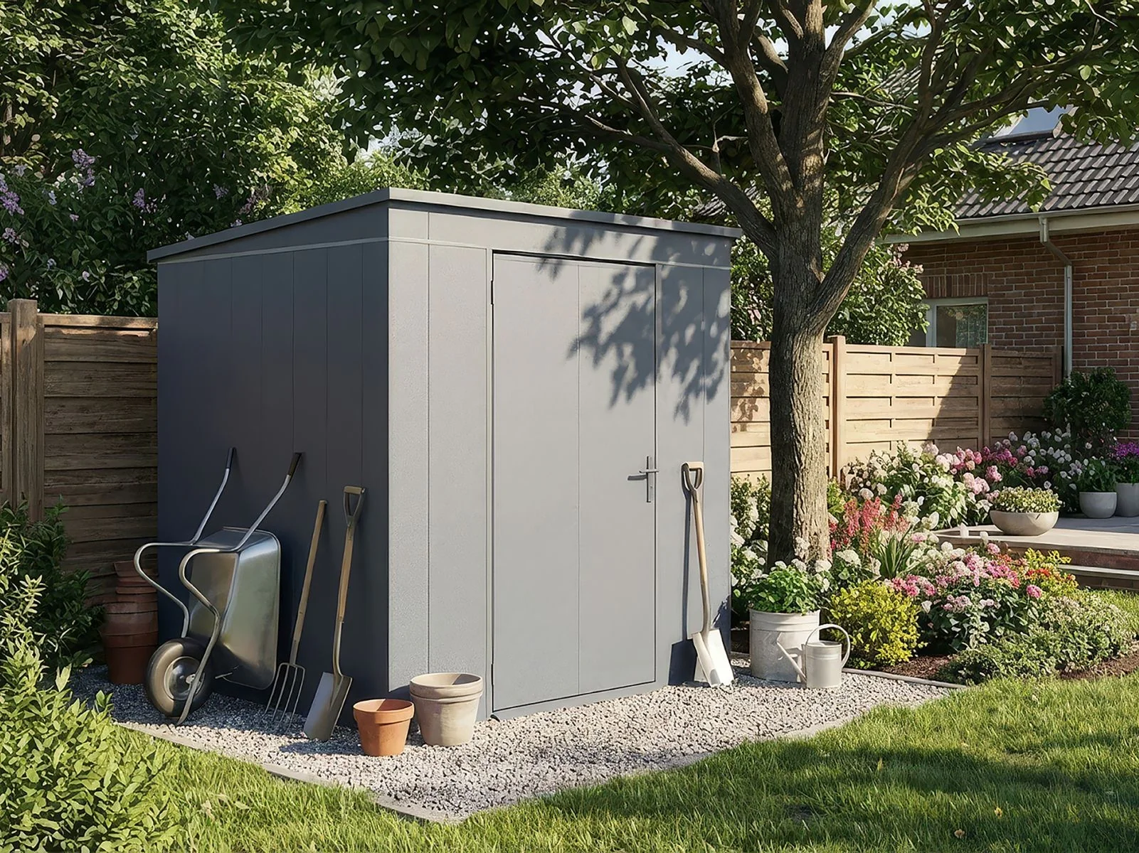 Weka Metallgerätehaus Gary 187 x 187 cm - grün