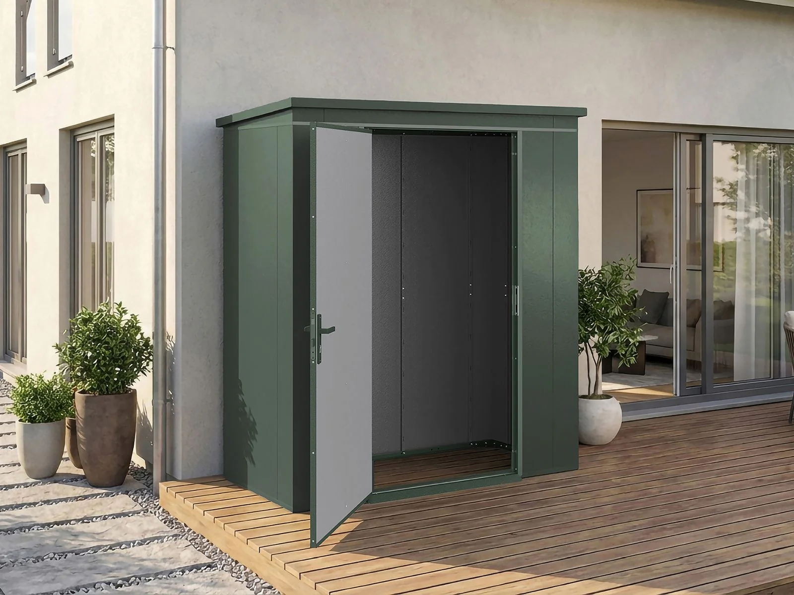 Weka Metallgerätehaus Gary 187 x 87cm - grün
