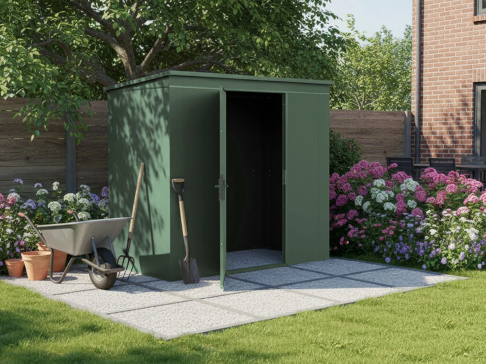 Weka Metallgerätehaus Gary 237x137 cm - grün