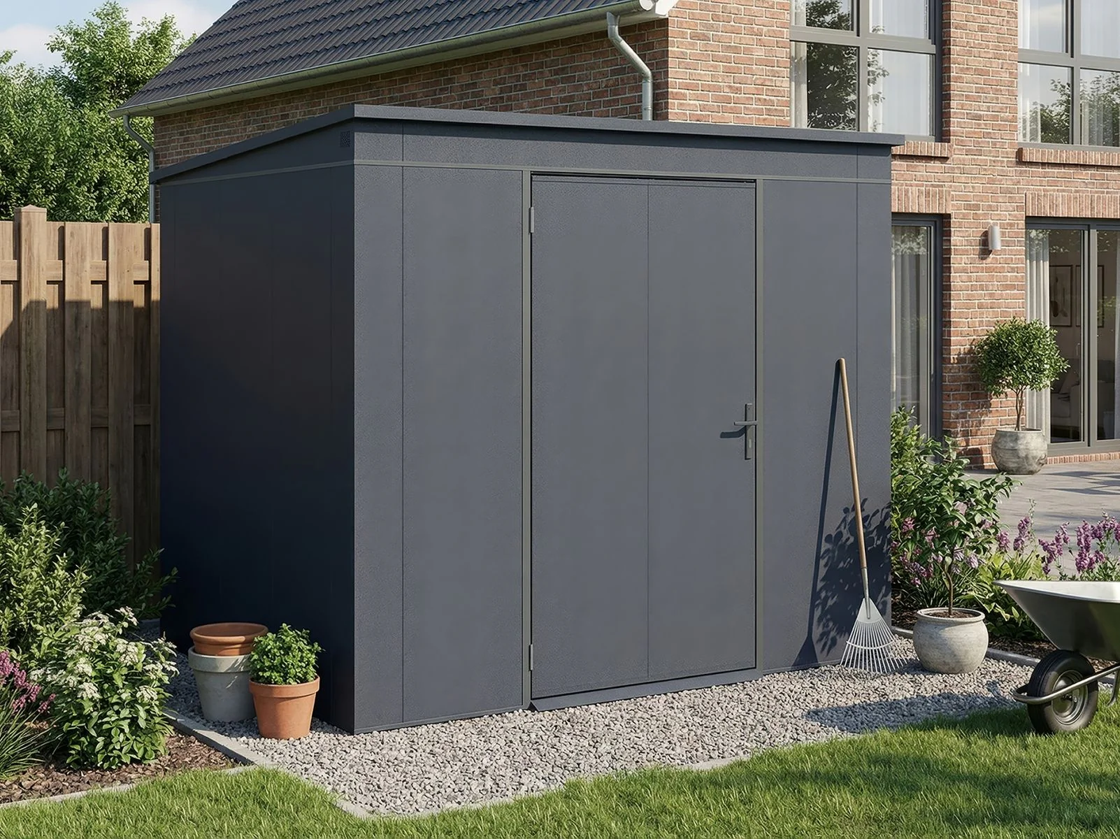 Weka Metallgerätehaus Gary 237x187 cm - anthrazit