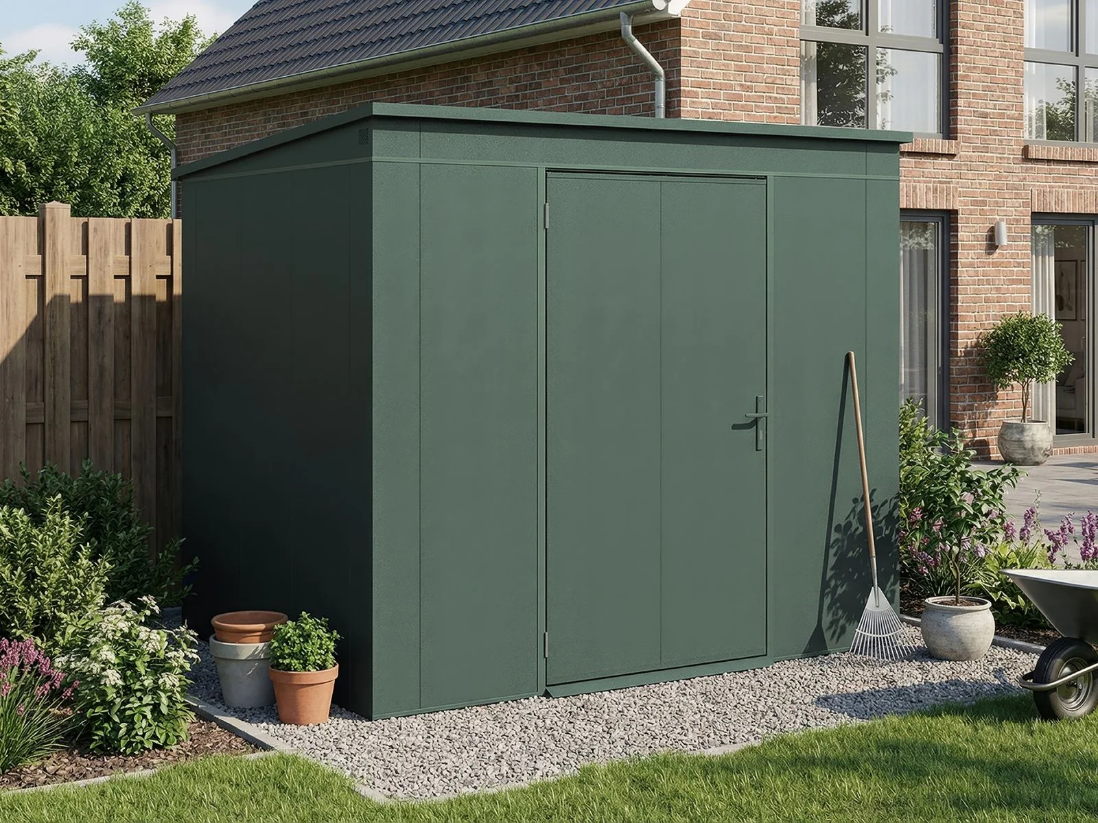 Weka Metallgerätehaus Gary 237x187 cm - grün