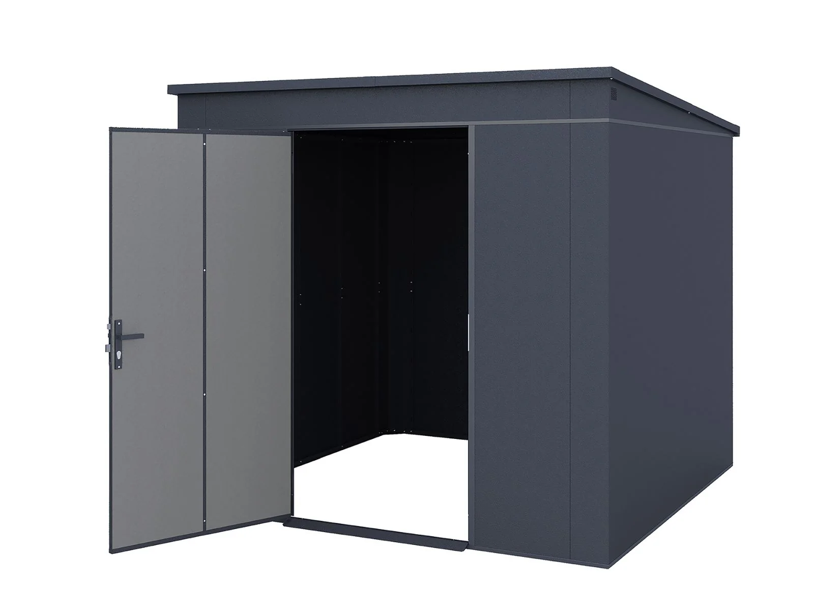 Weka Metallgerätehaus Gary 237x237 cm - anthrazit - Image 11