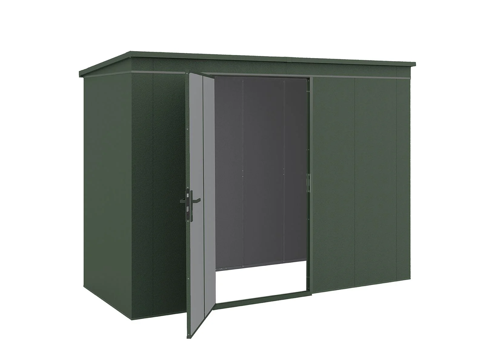 Weka Metallgerätehaus Gary 287x137 cm - grün - Image 10
