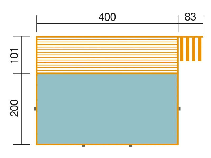 Weka Pool 595 Gr. 1 Folie blau inkl. Sandfilteranlage und Technikraum - Image 2