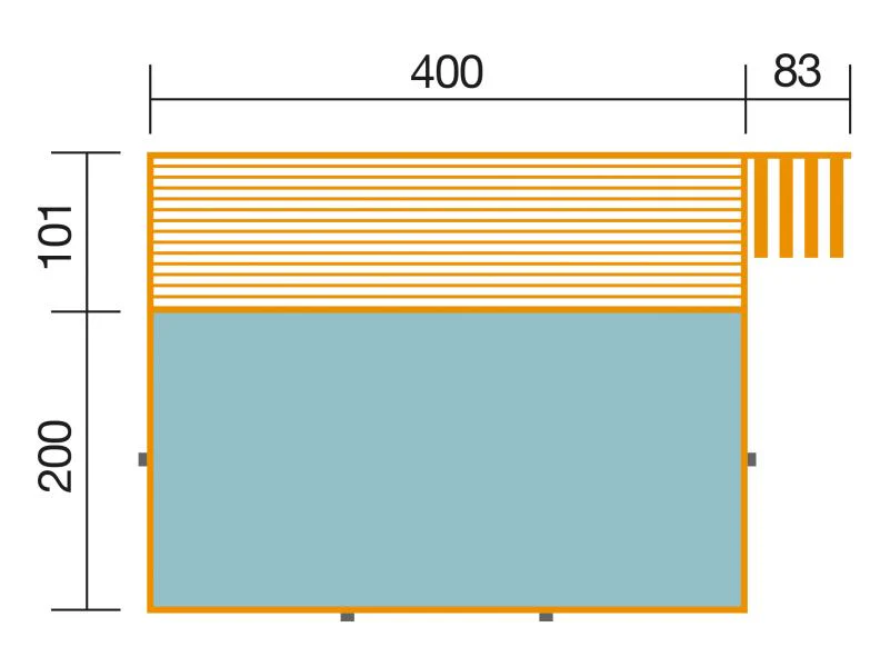 Weka Pool 595 Gr. 1 Folie blau/mosaic  inkl. Sandfilteranlage und Technikraum - Image 2