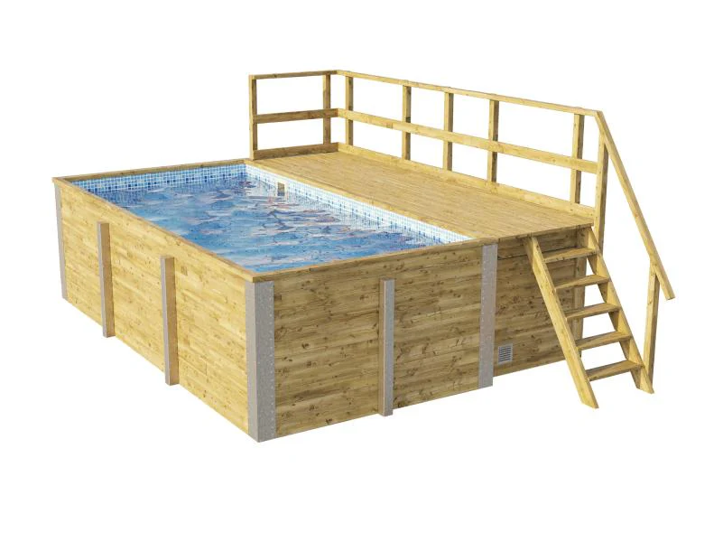 Weka Pool 595 Gr. 1 Folie blau/mosaic  inkl. Sandfilteranlage und Technikraum - Image 5