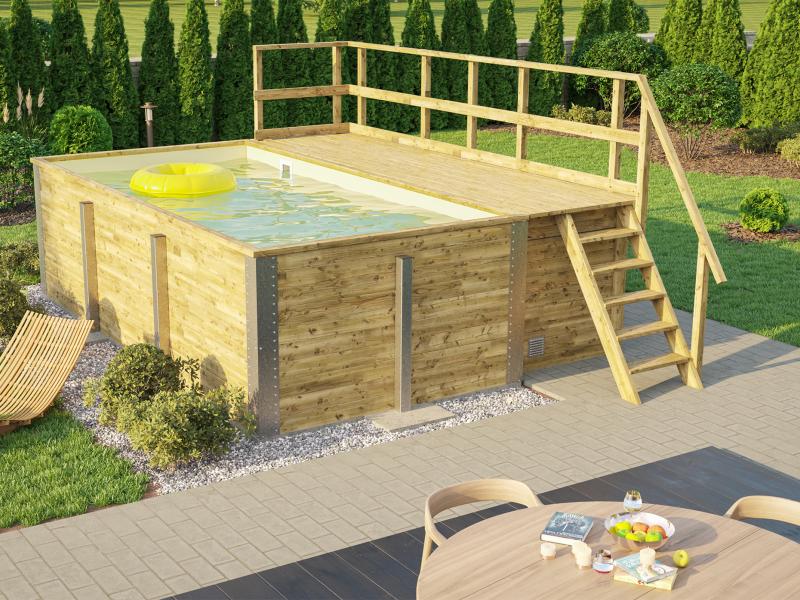 Weka Pool 595 Gr. 1 Folie sand inkl. Sandfilteranlage und Technikraum