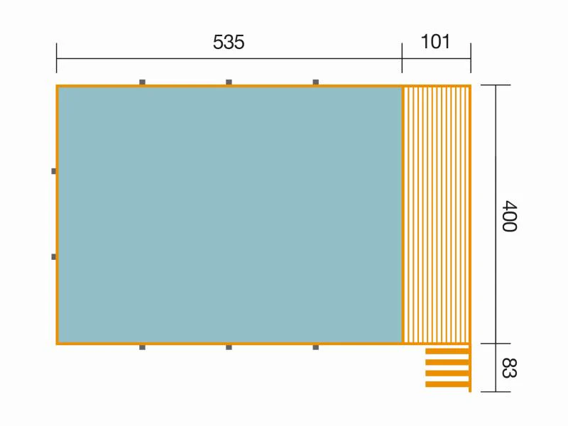 Weka Pool 595 Gr. 2 Folie sand  inkl. Sandfilteranlage und Technikraum - Image 2