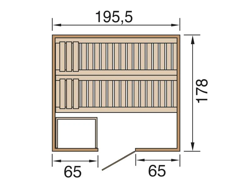 Weka Premium-Massivholzsauna 45 mm Bergen 1,8 GT - Image 3