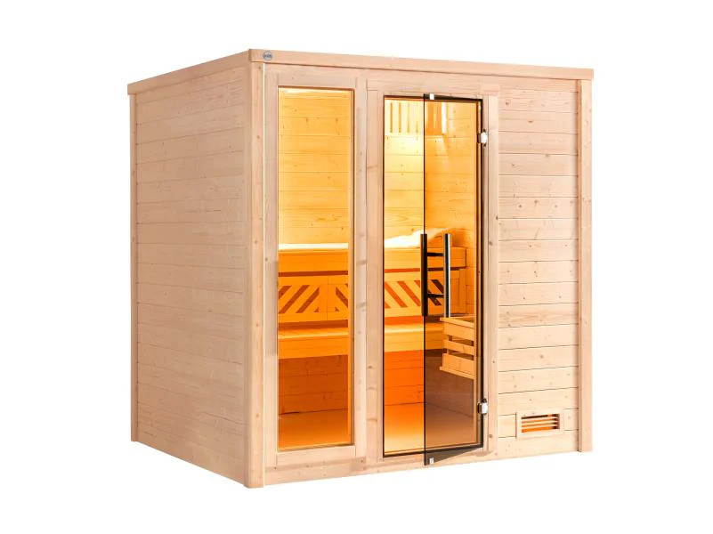 Weka Premium-Massivholzsauna 45 mm Bergen 1,8 GTF - Image 2