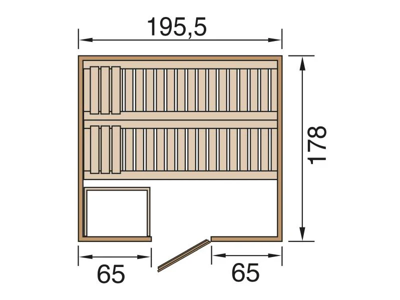 Weka Premium-Massivholzsauna 45 mm Bergen 1,8 HT - Image 3