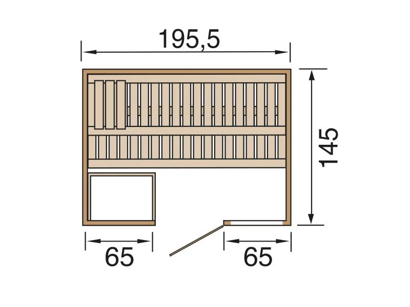 Weka Premium-Massivholzsauna 45 mm Bergen 1 GTF - Image 3