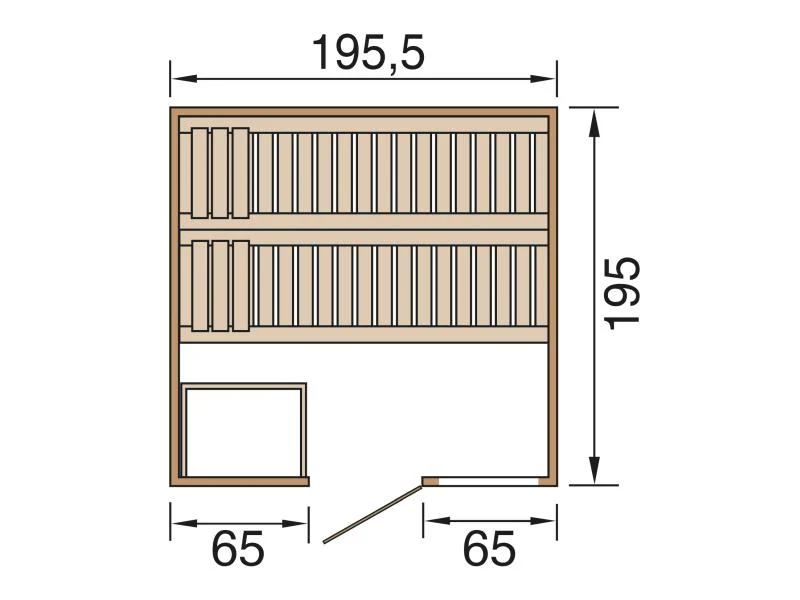 Weka Premium-Massivholzsauna 45 mm Bergen 2 GTF, natur - Image 2