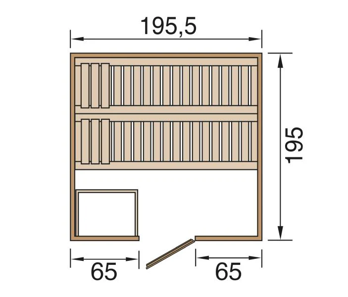 Weka Premium-Massivholzsauna 45 mm Bergen 2 HT ohne Ofen - Image 2