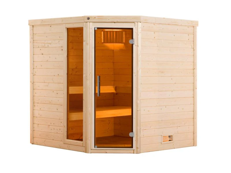 Weka Premium-Massivholzsauna 45 mm Turku 2 GTF - Image 3