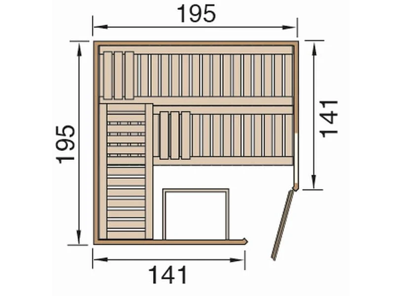 Weka Premium Massivholzsauna Cubilis 2 GTF - inklusive Montage und Lieferung - Image 2