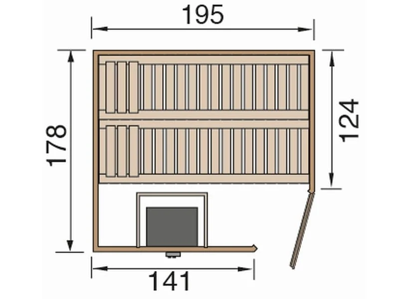 Weka Premium-Massivholzsauna Turku 1 GT Sparset 2 inkl. 7,5 kW Sauna-Bioofen - Image 2