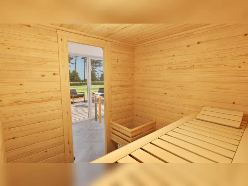 Weka Premium Sauna Bergen 2, inkl. Sparset mit 7,5 kW Bios inkl. Steuerung, Ganzglastür - Image 5