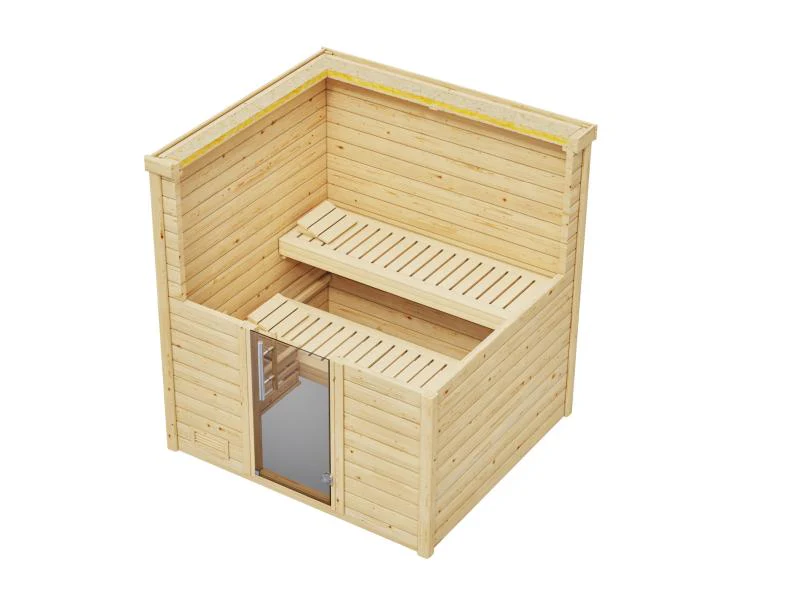 Weka Premium Sauna Bergen 2, inkl. Sparset mit 7,5 kW Bios inkl. Steuerung, Ganzglastür - Image 7