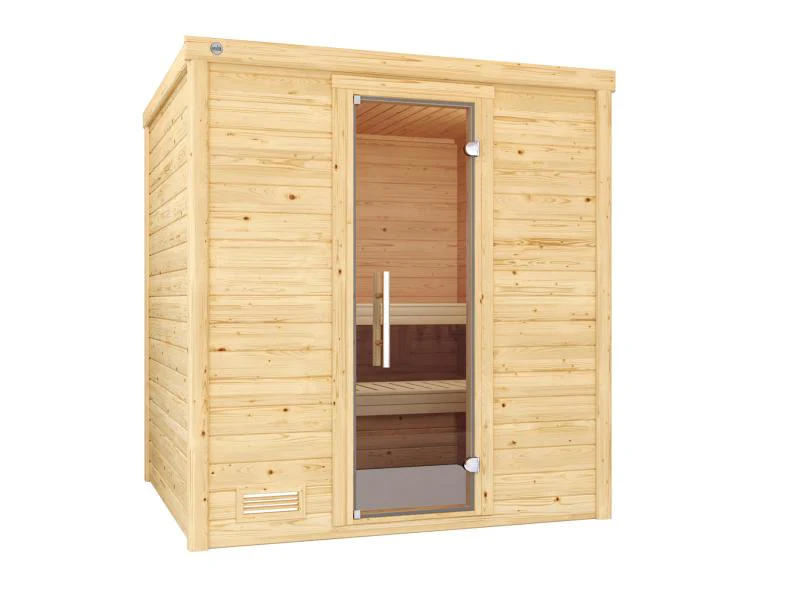 Weka Premium Sauna Bergen 2, inkl. Sparset mit 7,5 kW OS inkl. Steuerung, Ganzglastür - Image 2