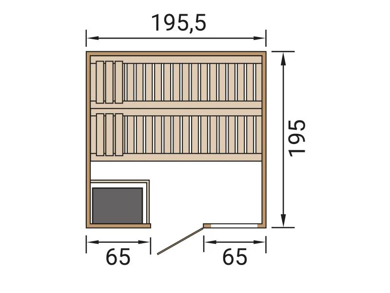 Weka Premium Sauna Bergen 2, inkl. Sparset mit 7,5 kW OS inkl. Steuerung, Ganzglastür und Fenster (G - Image 3