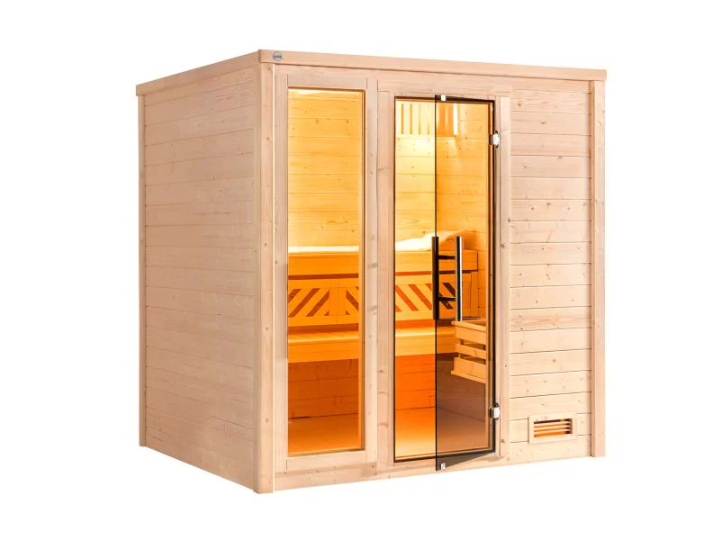 Weka Sauna Bergen Gr. 1,8 GTF, inkl. 5,4 Ofen Kompakt integr. Steuerung, mit Fenster - Image 2
