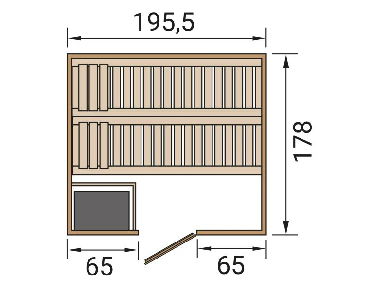 Weka Sauna Bergen Gr. 1,8 HT, inkl. 5,4 Ofen Kompakt integr. Steuerung - Image 3