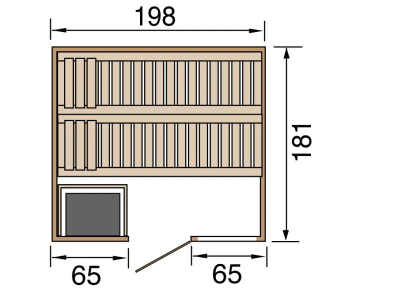 Weka Sauna Bergen Gr. 1,8 inkl. 7,5 kW OS - Image 3