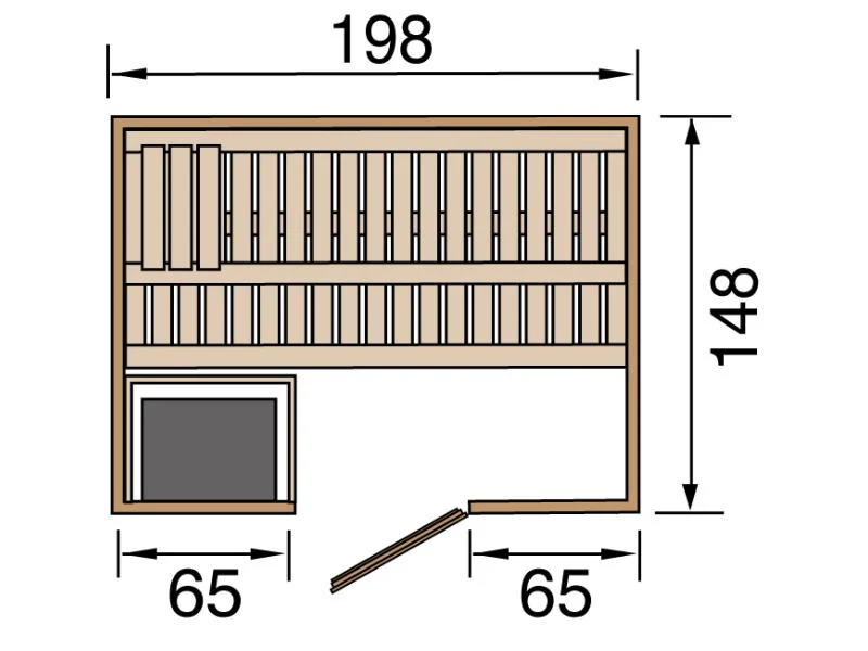 Weka Sauna Bergen Gr.1 inkl. 7,5 kW OS - Image 3