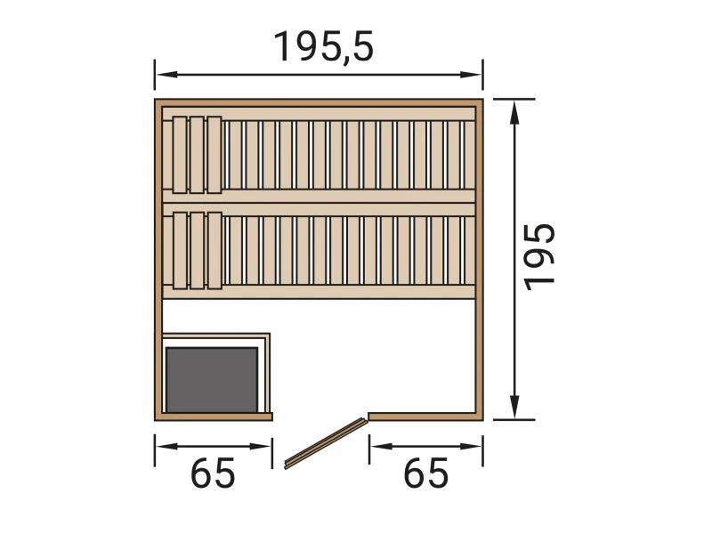 Weka Sauna Bergen Gr. 2 GT, inkl. 5,4 kW Ofen Kompakt integr. Steuerung - Image 3