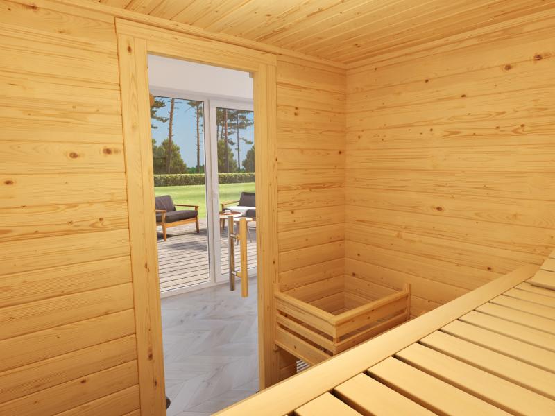 Weka Sauna Bergen Gr. 2 GT, inkl. 5,4 kW Ofen Kompakt integr. Steuerung - Image 7