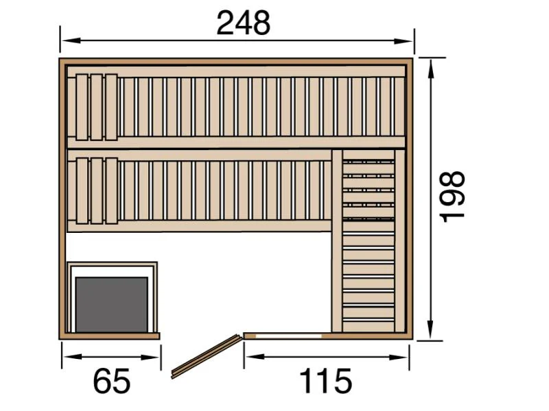 Weka Sauna Bergen Gr. 3 GT/F inkl. 7,5 kW OS - Image 3