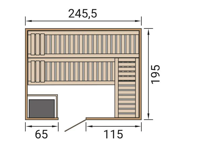Weka Sauna Bergen Gr. 3 GT, inkl. 9 kW Bioofen digitale Steuerung (BioS) - Image 3